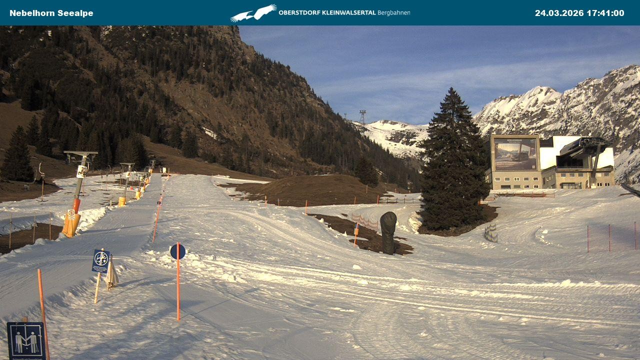 Archiv Foto Webcam Nebelhornbahn Mittelstation
