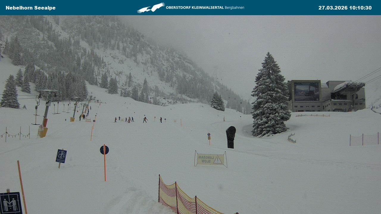 Archiv Foto Webcam Nebelhornbahn Mittelstation