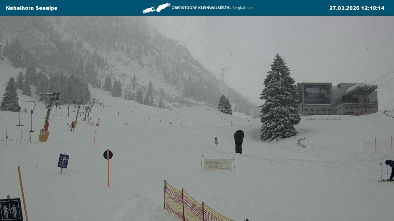 Archiv Foto Webcam Nebelhornbahn Mittelstation