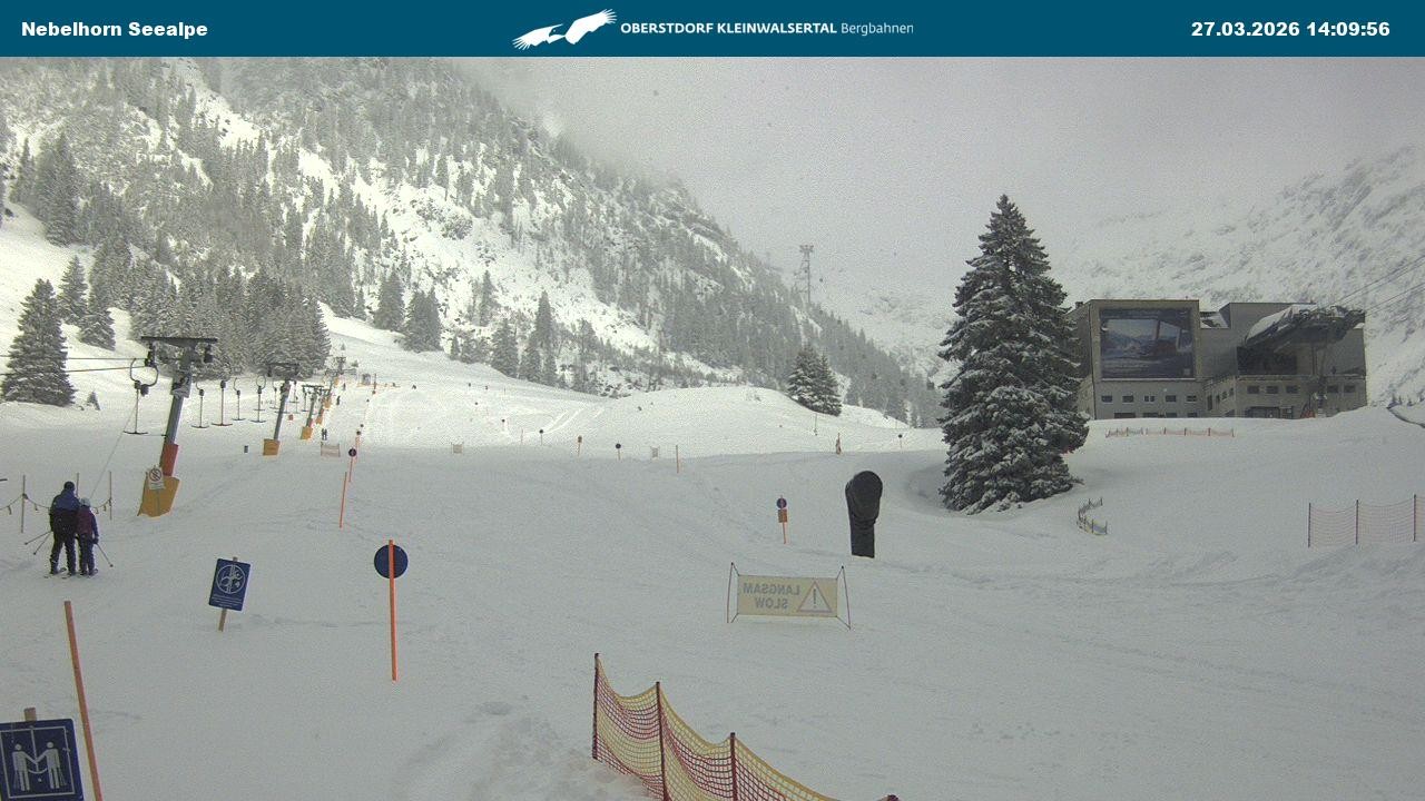 Archiv Foto Webcam Nebelhornbahn Mittelstation