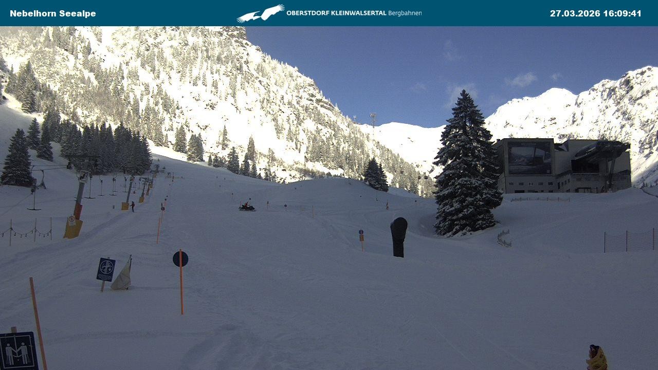 Archiv Foto Webcam Nebelhornbahn Mittelstation