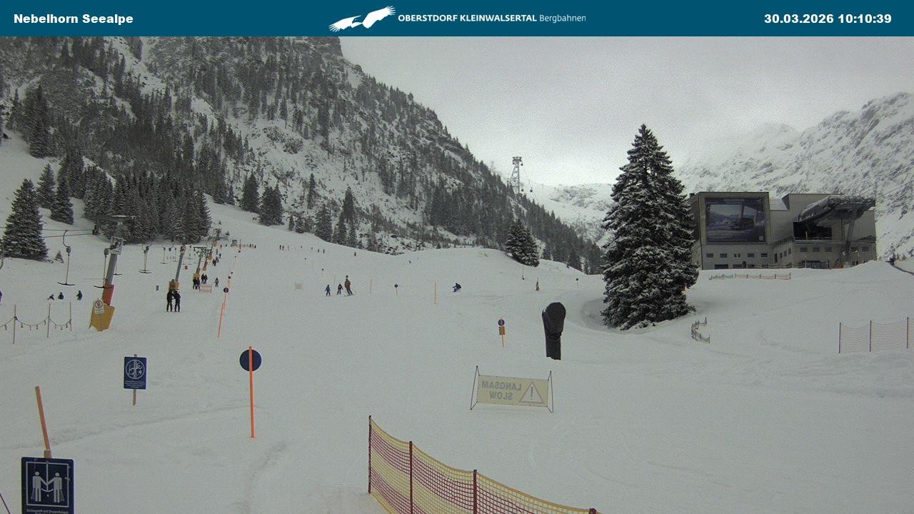 Archiv Foto Webcam Nebelhornbahn Mittelstation