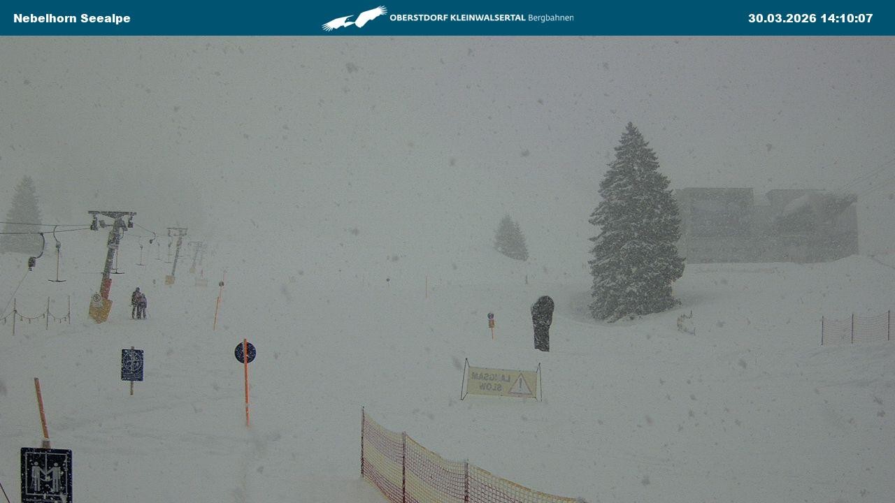 Archiv Foto Webcam Nebelhornbahn Mittelstation