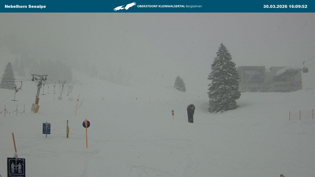 Archiv Foto Webcam Nebelhornbahn Mittelstation