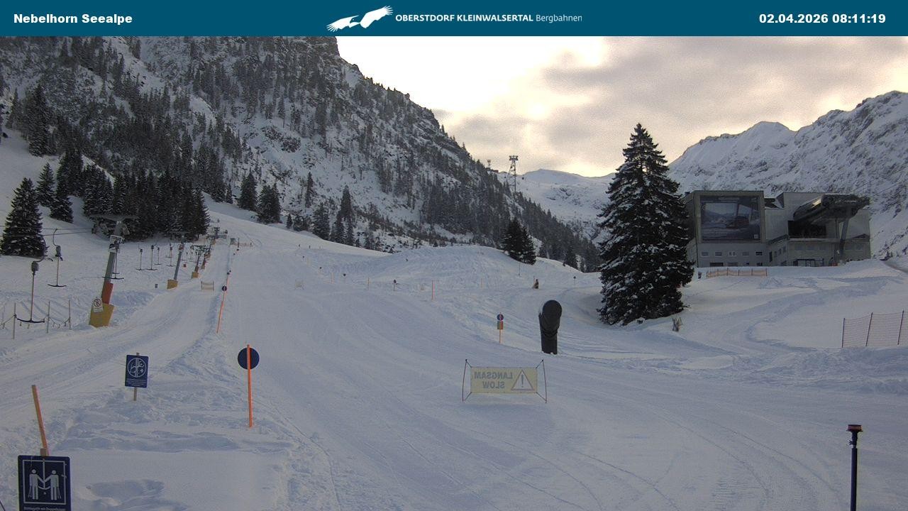 Archiv Foto Webcam Nebelhornbahn Mittelstation