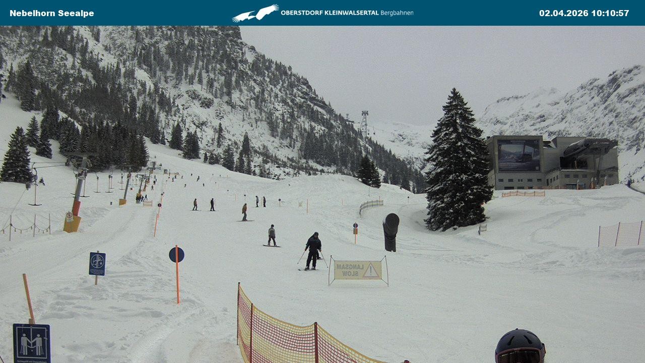 Archiv Foto Webcam Nebelhornbahn Mittelstation