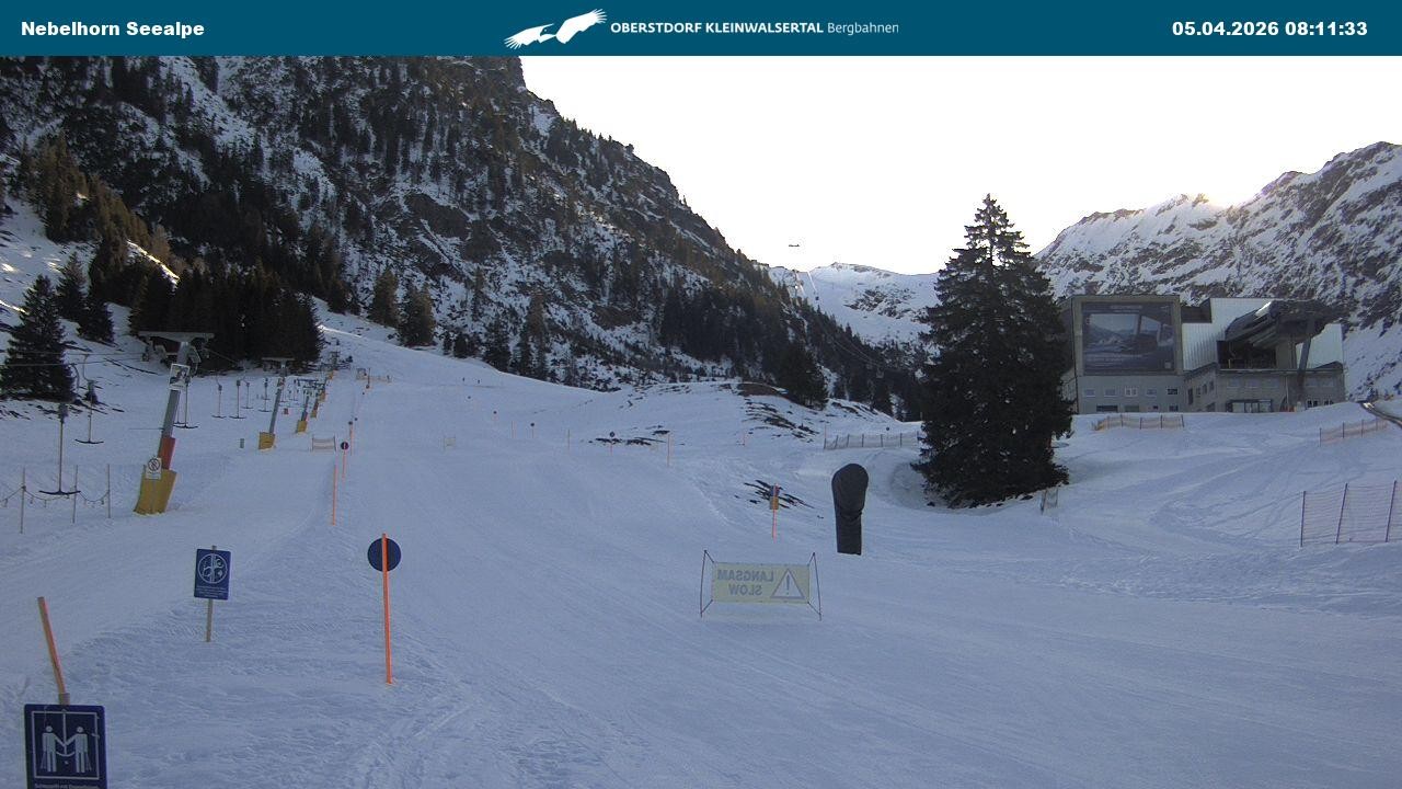 Archiv Foto Webcam Nebelhornbahn Mittelstation