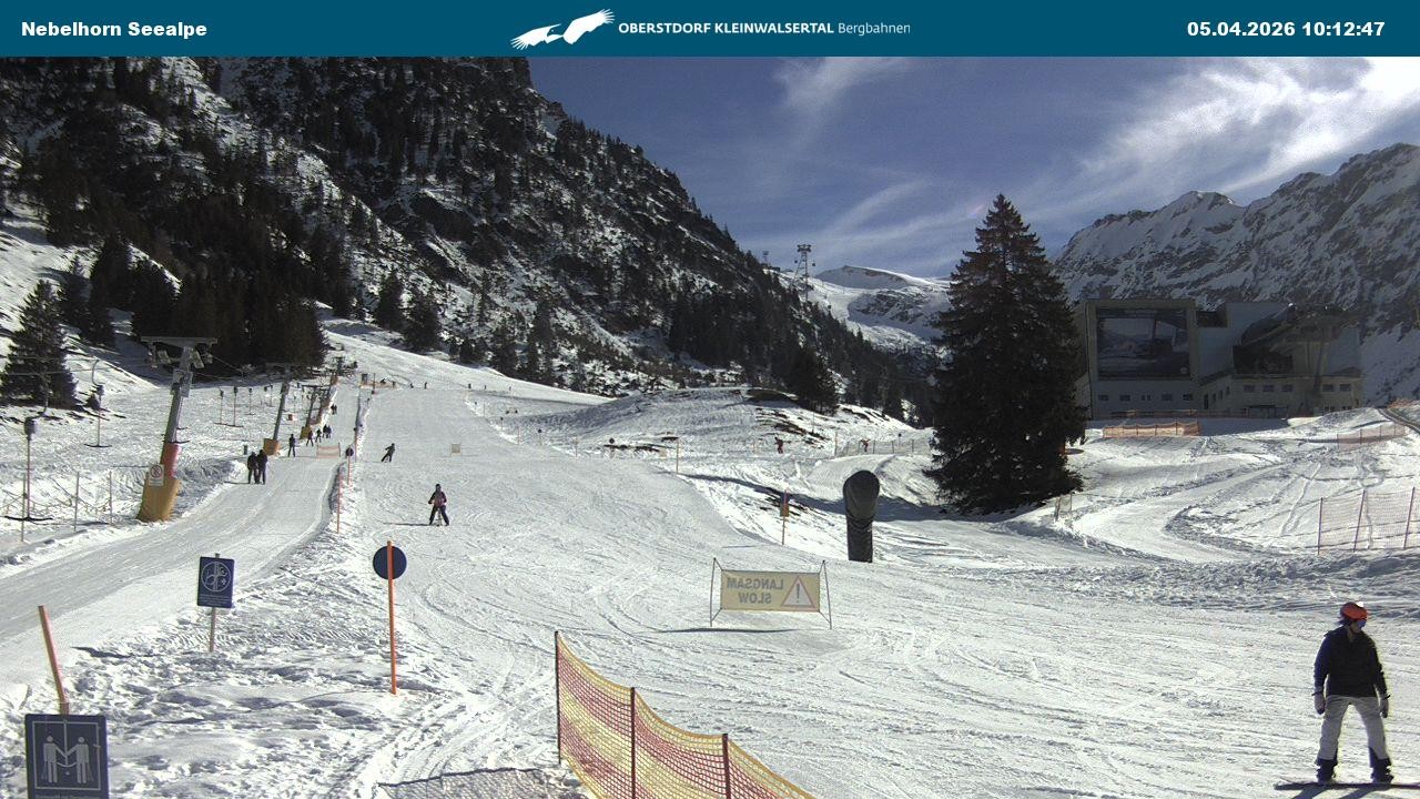 Archiv Foto Webcam Nebelhornbahn Mittelstation