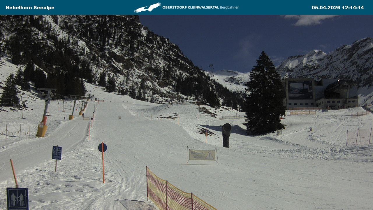Archiv Foto Webcam Nebelhornbahn Mittelstation