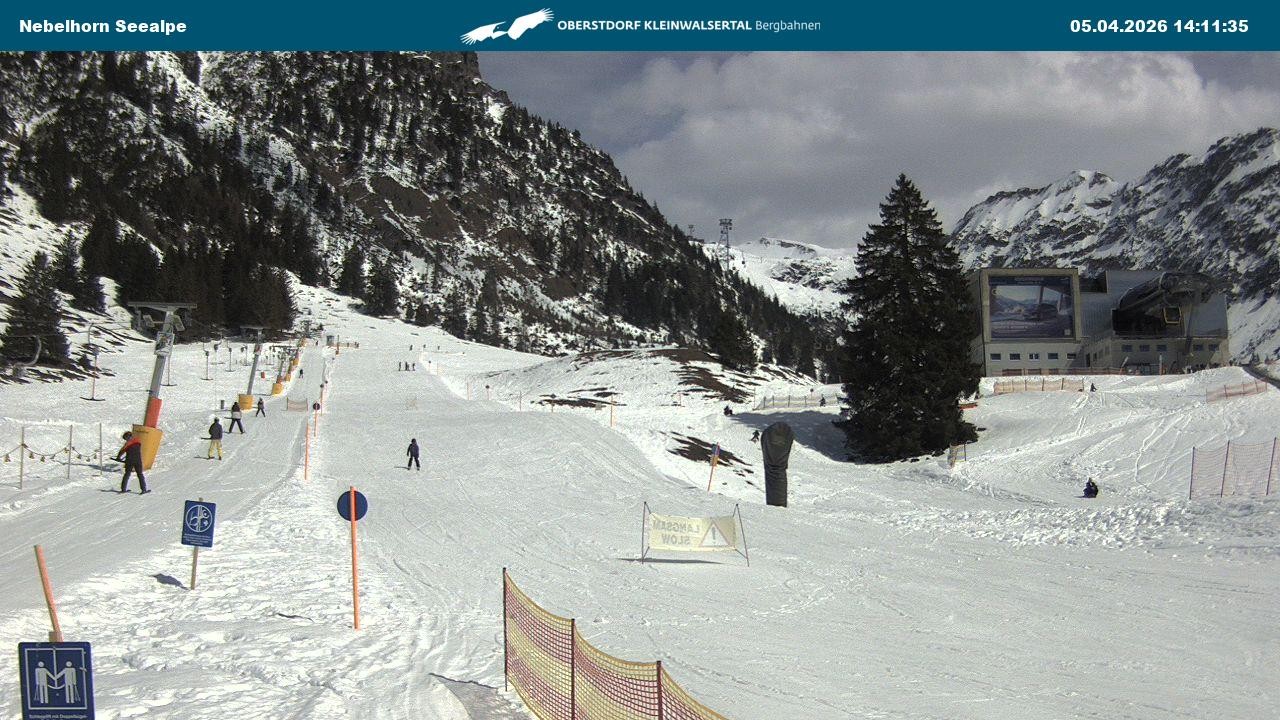 Archiv Foto Webcam Nebelhornbahn Mittelstation