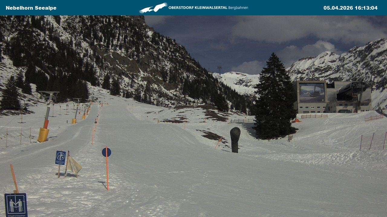 Archiv Foto Webcam Nebelhornbahn Mittelstation
