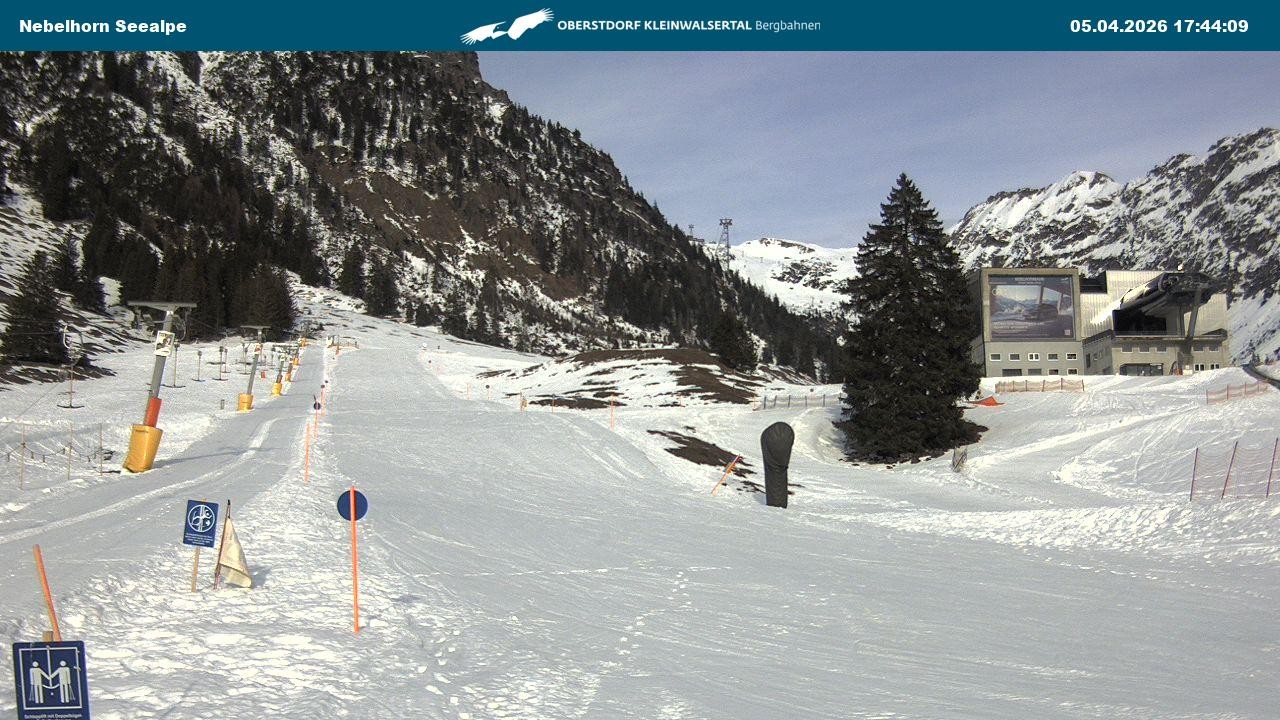 Archiv Foto Webcam Nebelhornbahn Mittelstation