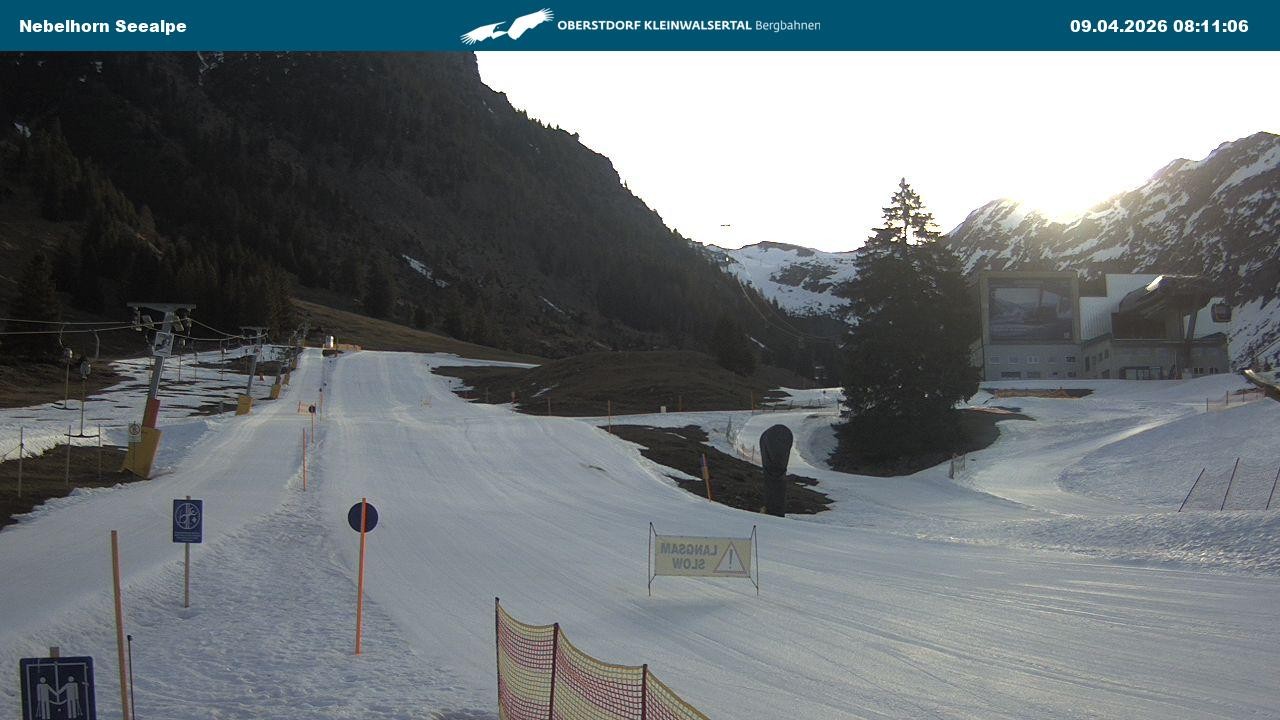 Archiv Foto Webcam Nebelhornbahn Mittelstation