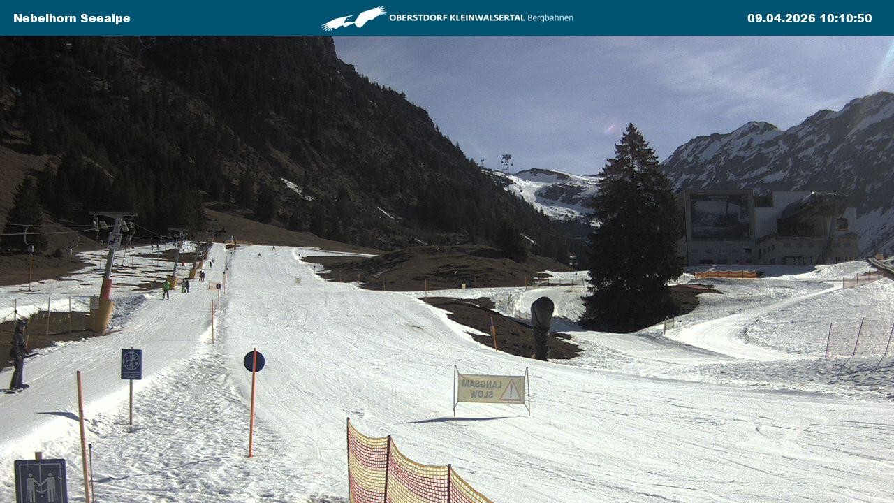 Archiv Foto Webcam Nebelhornbahn Mittelstation