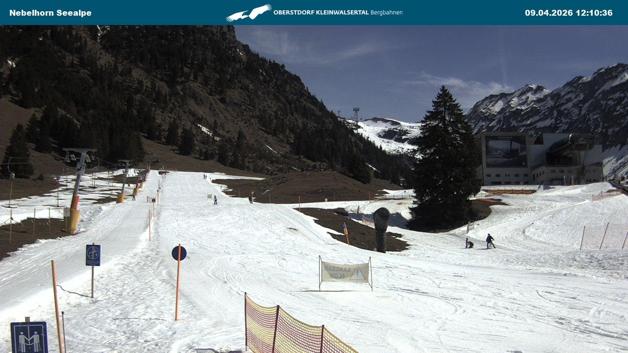 Archiv Foto Webcam Nebelhornbahn Mittelstation