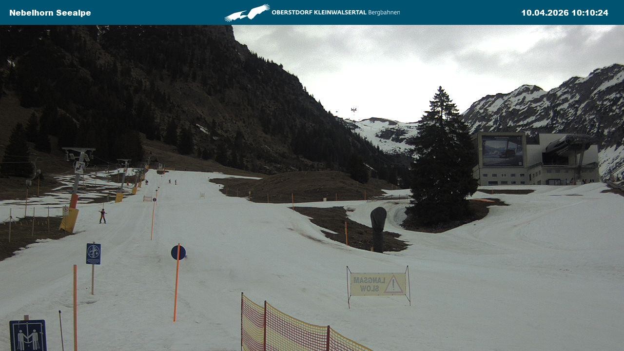 Archiv Foto Webcam Nebelhornbahn Mittelstation