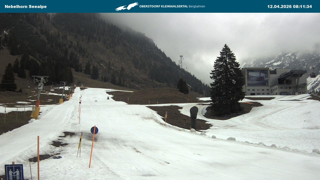 Archiv Foto Webcam Nebelhornbahn Mittelstation