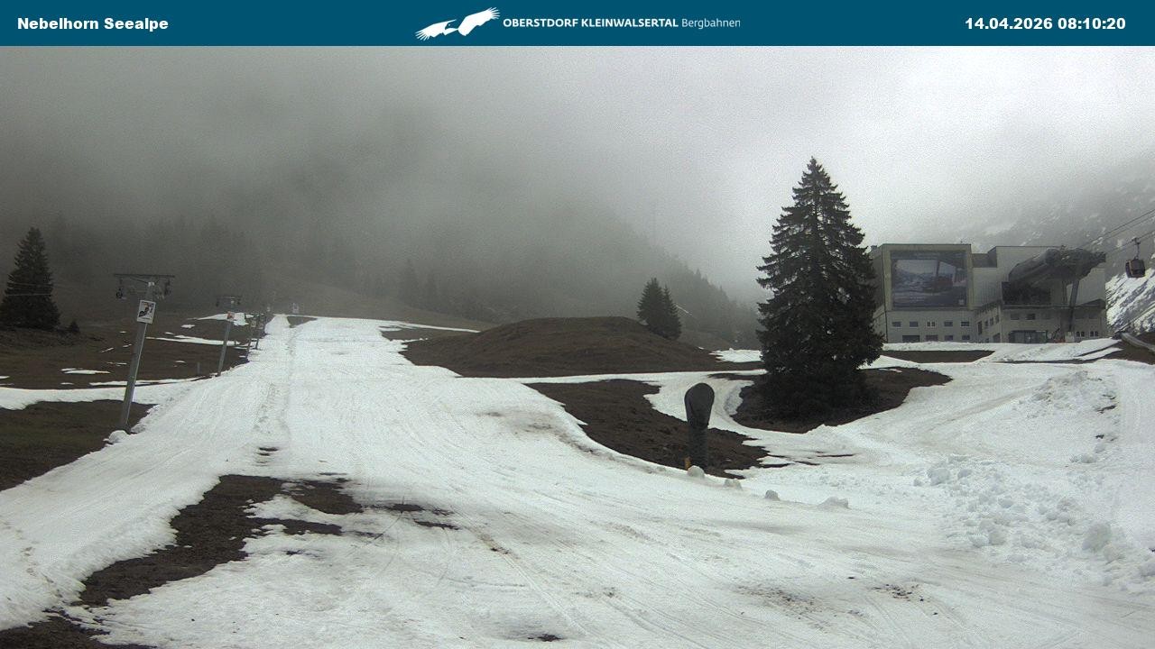 Archiv Foto Webcam Nebelhornbahn Mittelstation