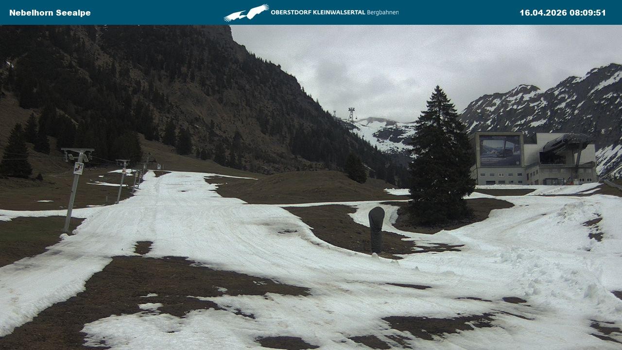 Archived image Webcam Cable car Nebelhorn station Seealpe