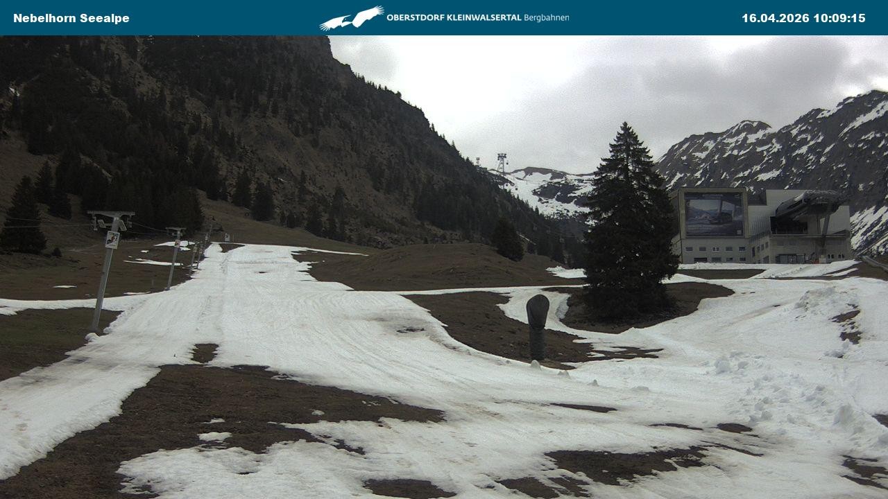 Archived image Webcam Cable car Nebelhorn station Seealpe