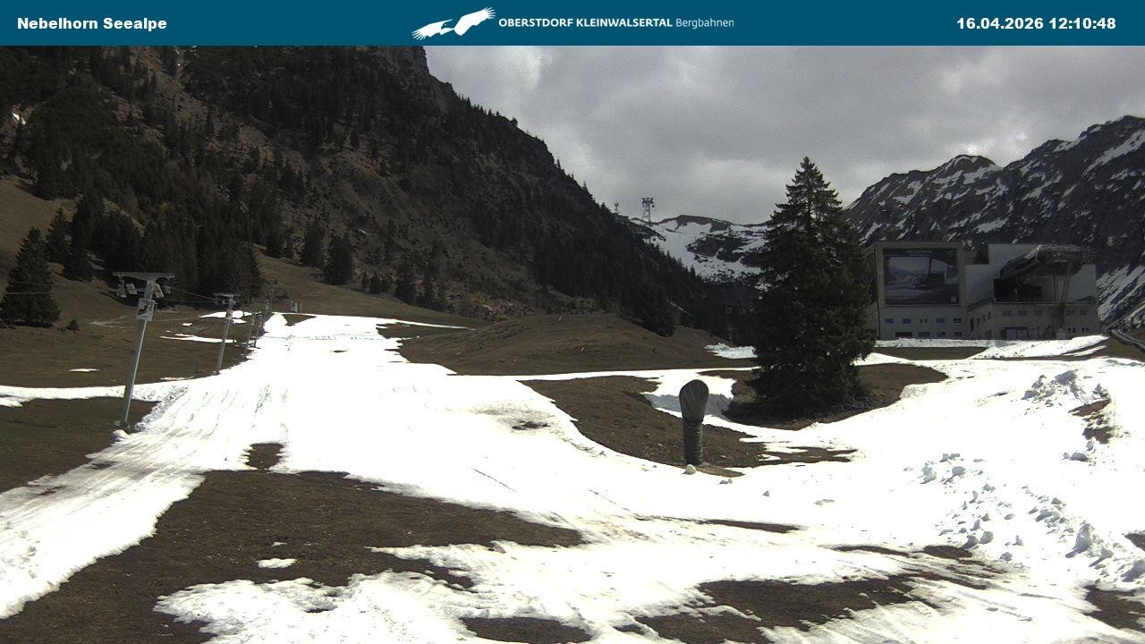 Archiv Foto Webcam Nebelhornbahn Mittelstation