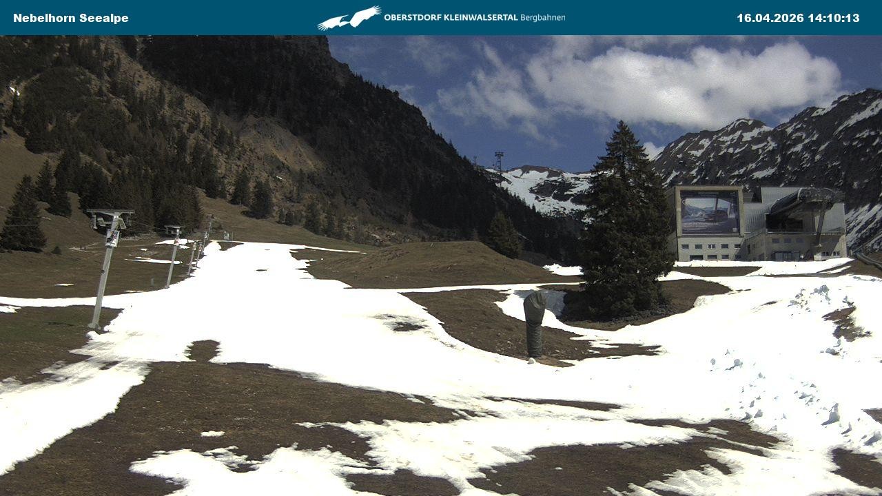 Archiv Foto Webcam Nebelhornbahn Mittelstation