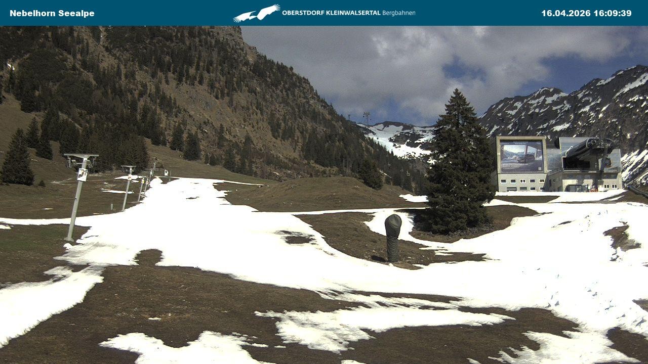 Archiv Foto Webcam Nebelhornbahn Mittelstation