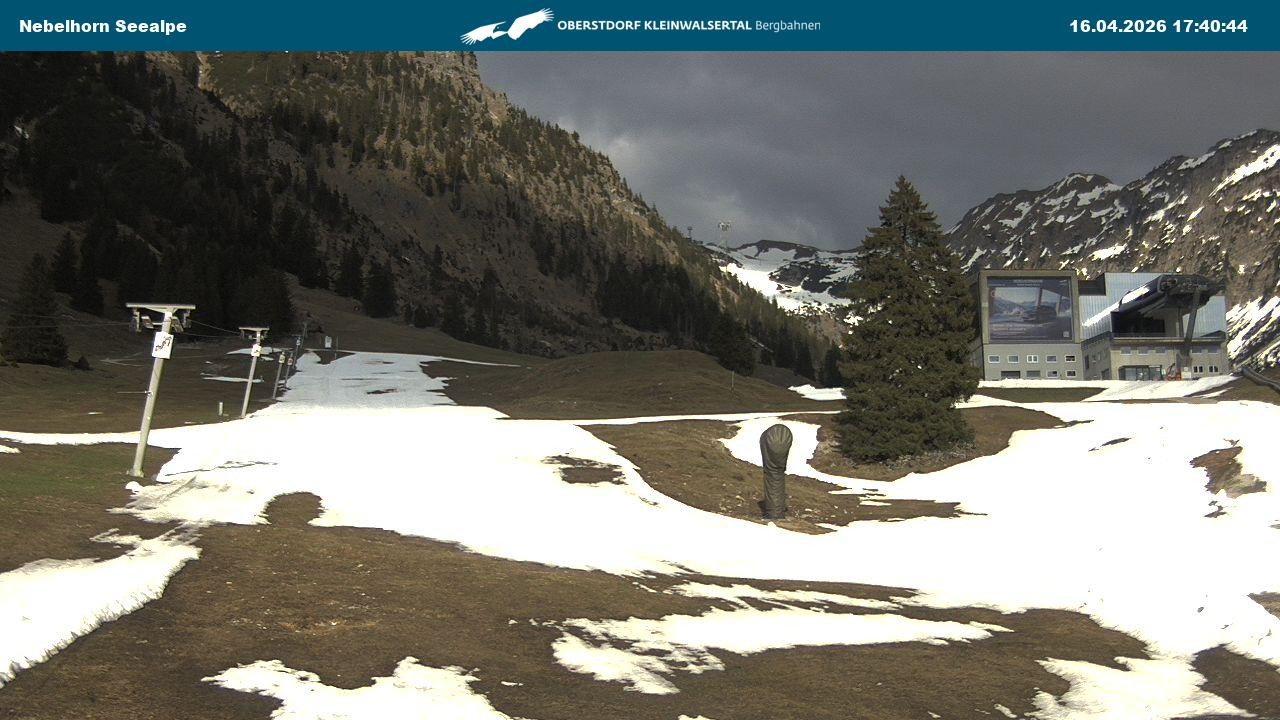 Archiv Foto Webcam Nebelhornbahn Mittelstation