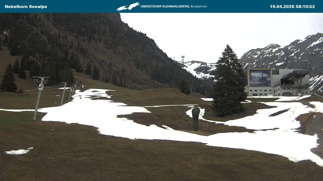 Archived image Webcam Cable car Nebelhorn station Seealpe