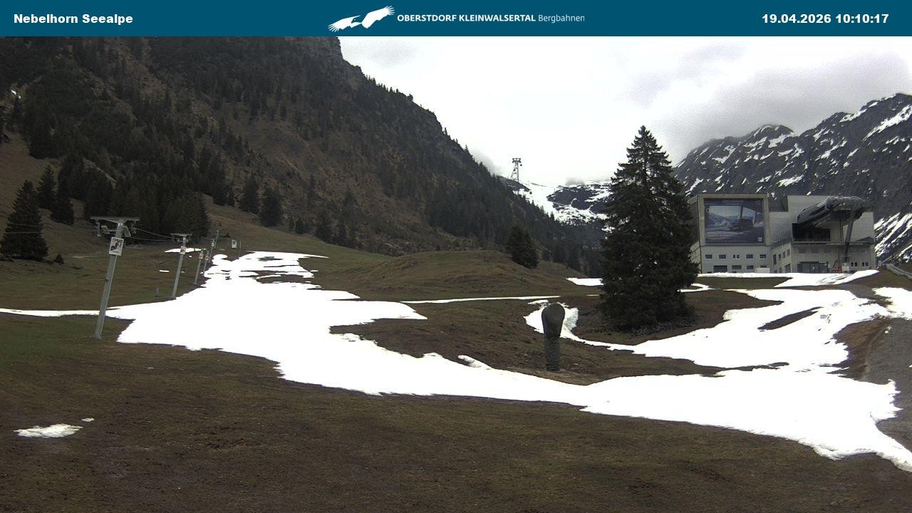 Archived image Webcam Cable car Nebelhorn station Seealpe