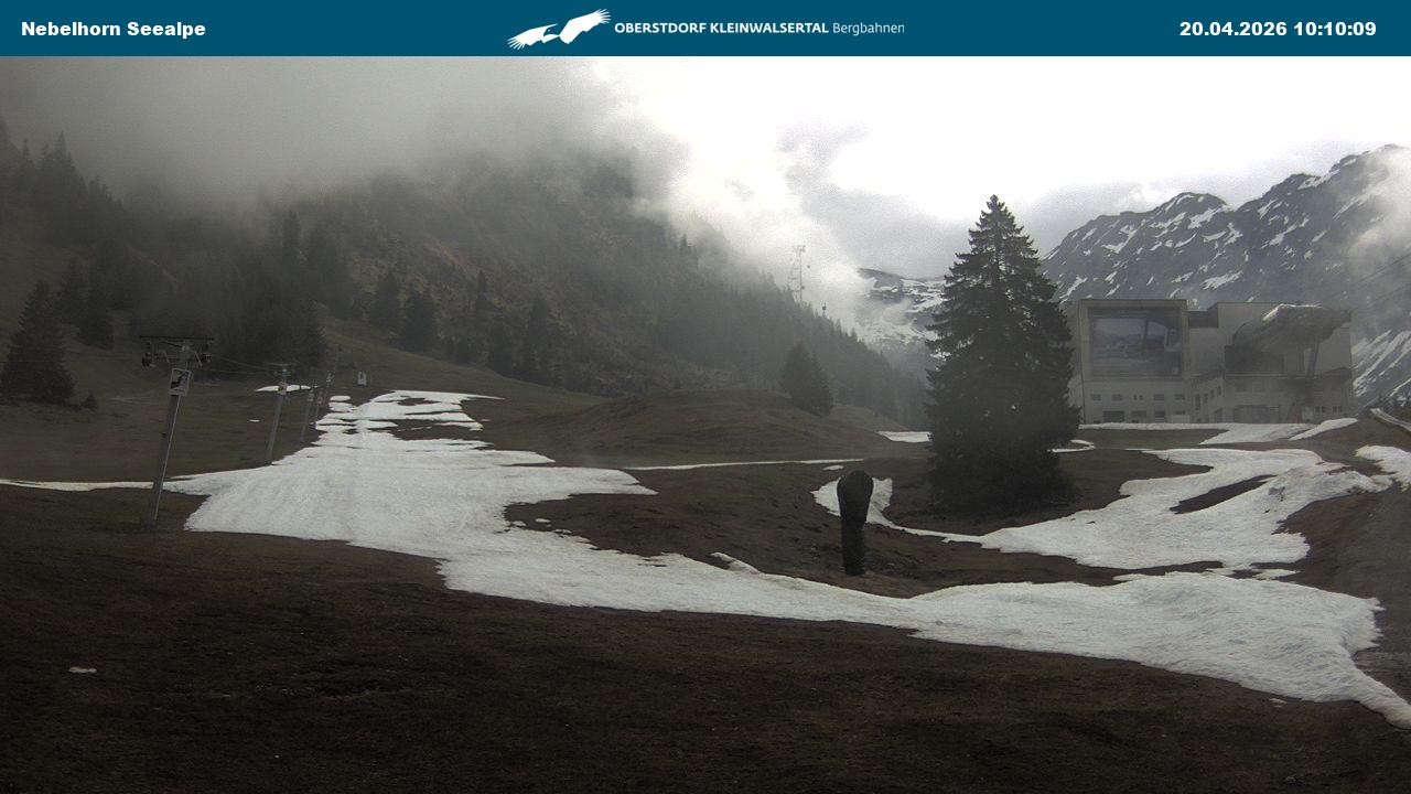 Archived image Webcam Cable car Nebelhorn station Seealpe