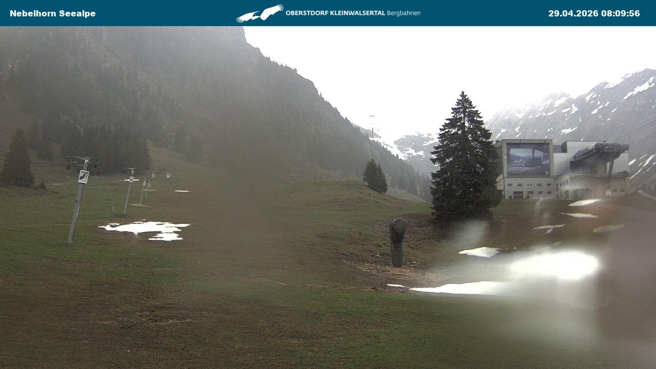 Archiv Foto Webcam Nebelhornbahn Mittelstation