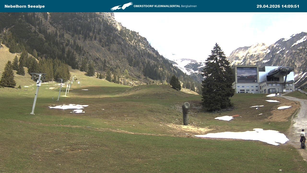 Archiv Foto Webcam Nebelhornbahn Mittelstation