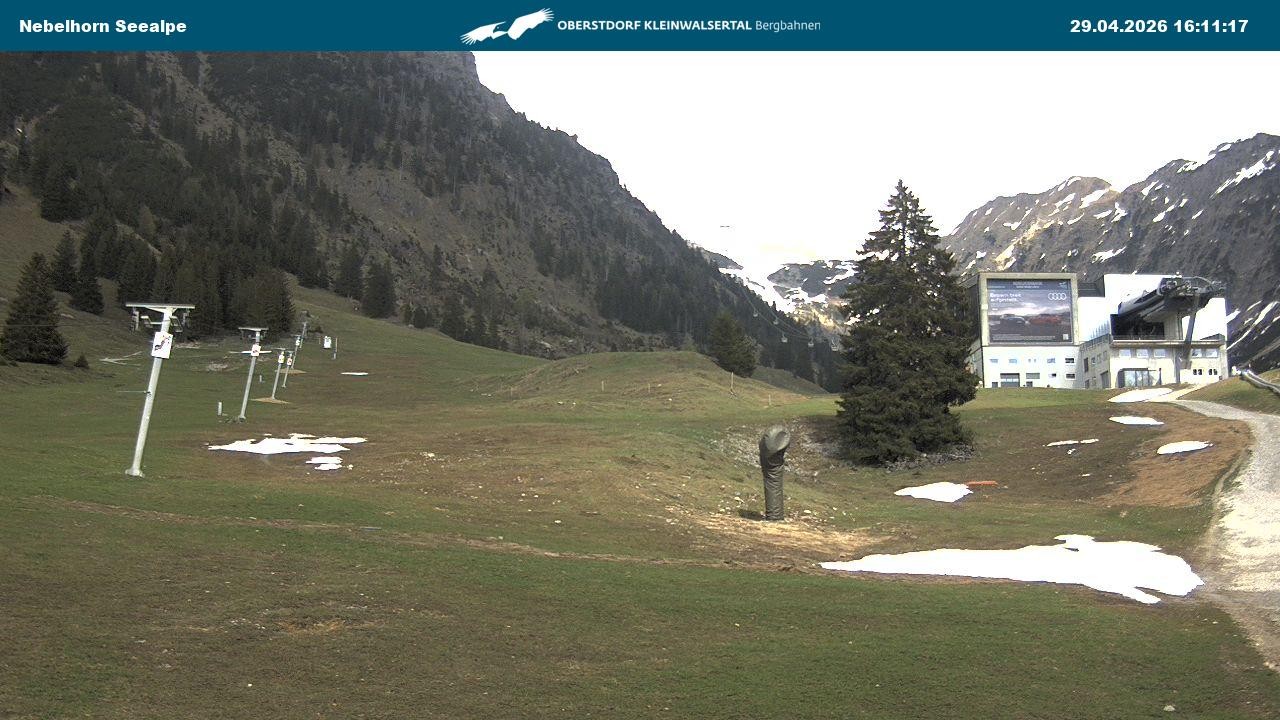 Archiv Foto Webcam Nebelhornbahn Mittelstation