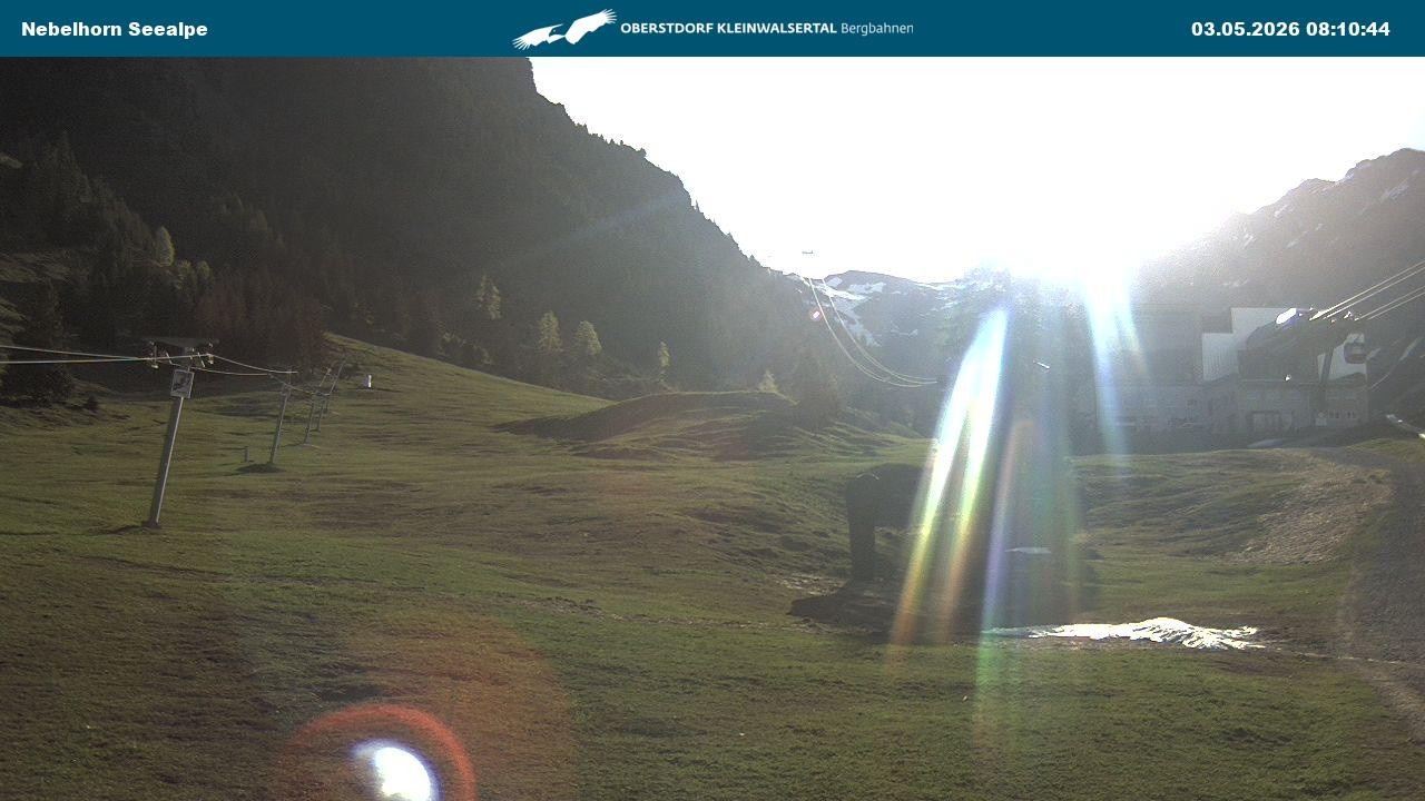 Archiv Foto Webcam Nebelhornbahn Mittelstation