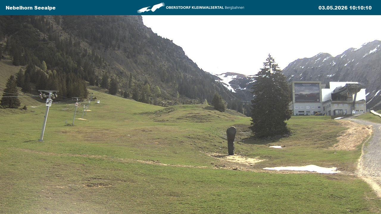 Archiv Foto Webcam Nebelhornbahn Mittelstation