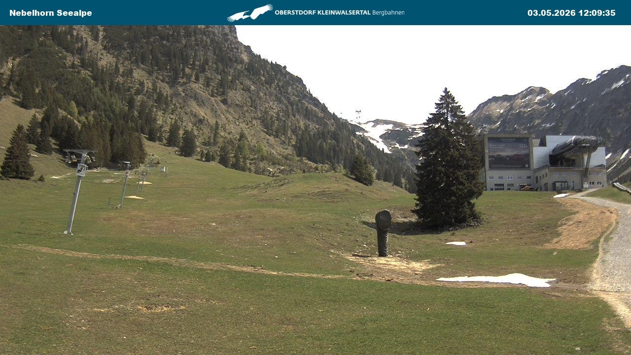 Archiv Foto Webcam Nebelhornbahn Mittelstation