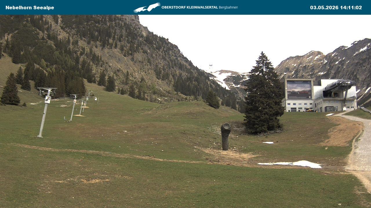 Archiv Foto Webcam Nebelhornbahn Mittelstation