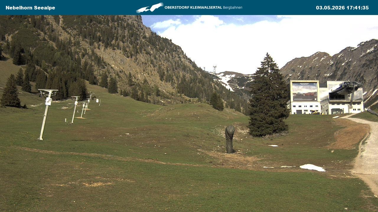 Archiv Foto Webcam Nebelhornbahn Mittelstation