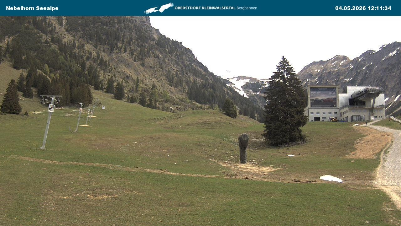 Archiv Foto Webcam Nebelhornbahn Mittelstation