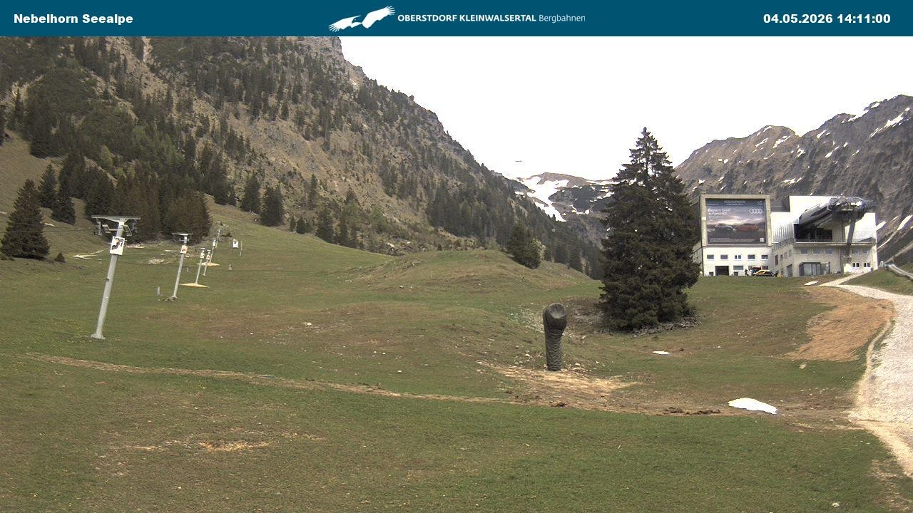 Archiv Foto Webcam Nebelhornbahn Mittelstation