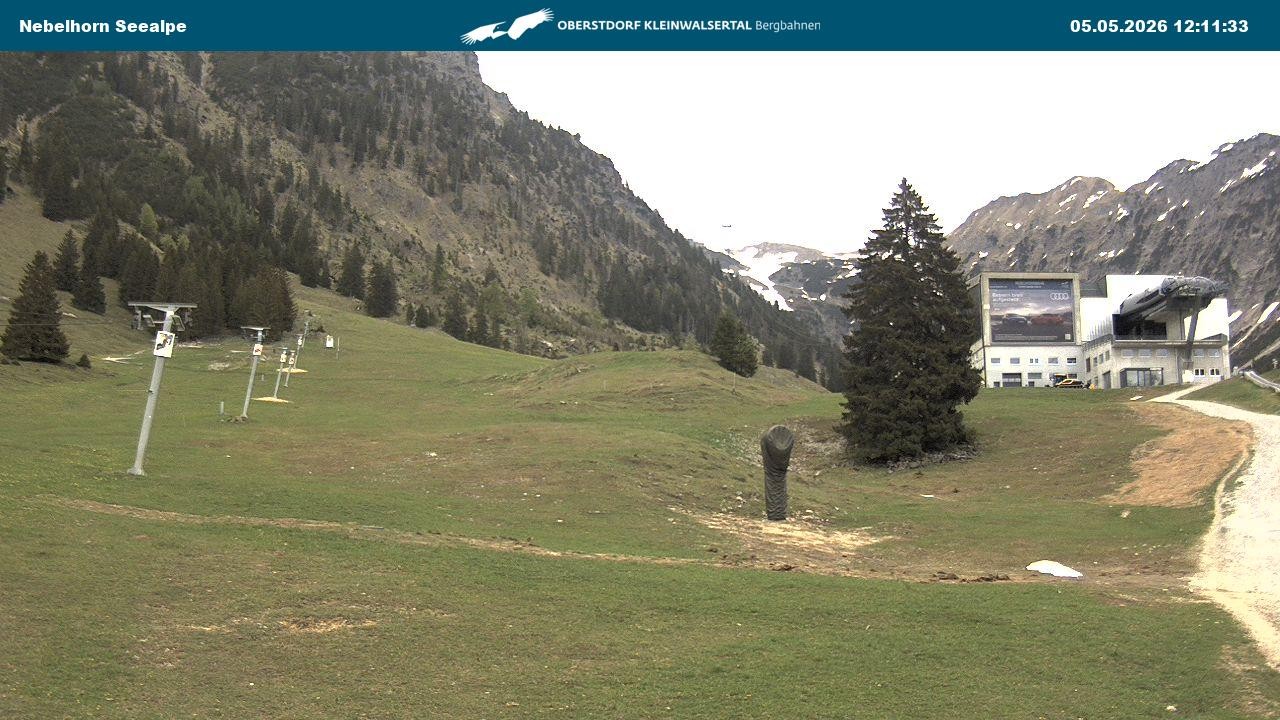 Archiv Foto Webcam Nebelhornbahn Mittelstation
