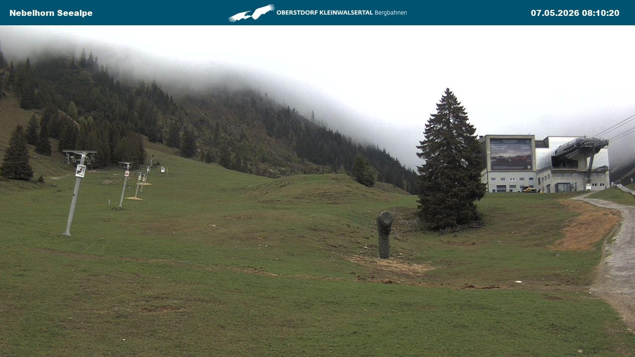 Archiv Foto Webcam Nebelhornbahn Mittelstation