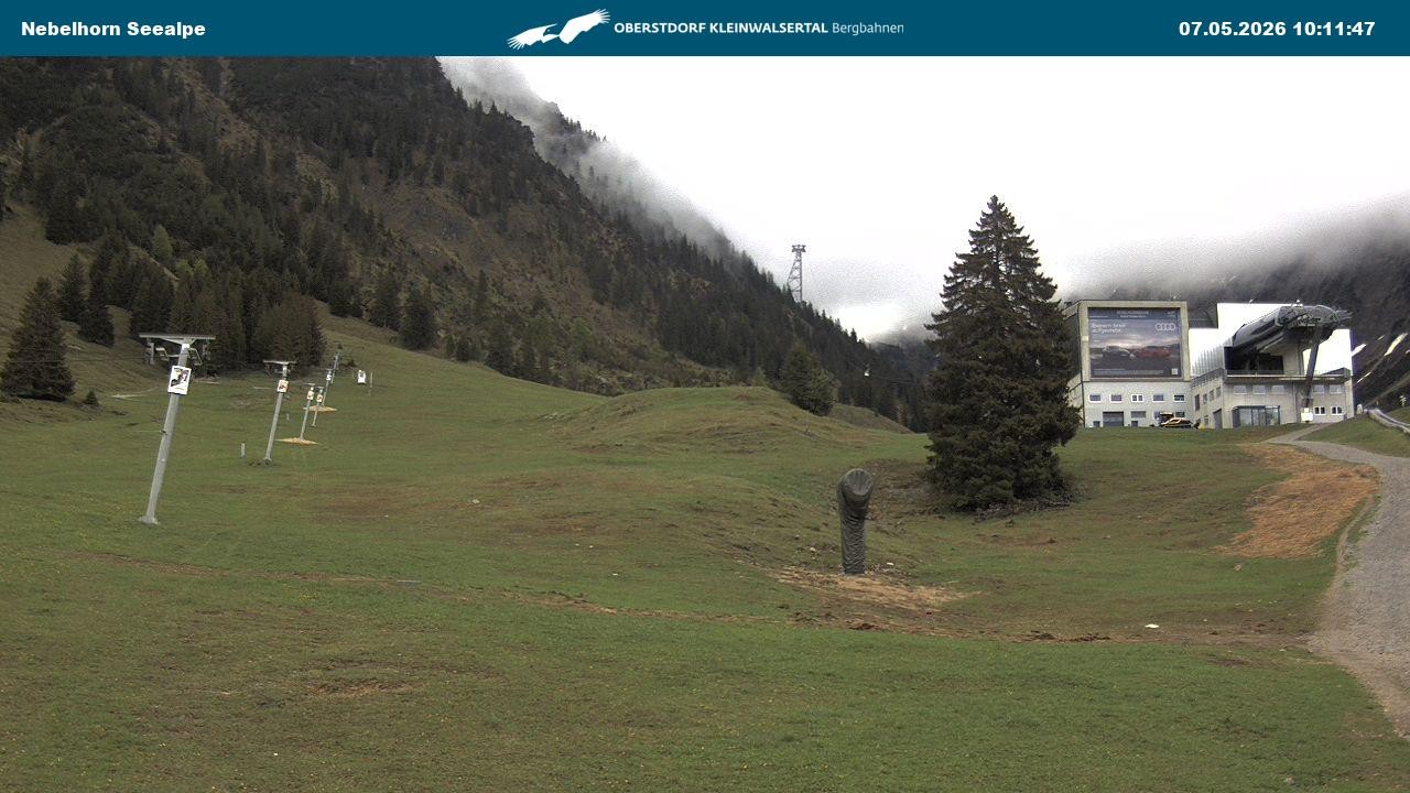 Archiv Foto Webcam Nebelhornbahn Mittelstation