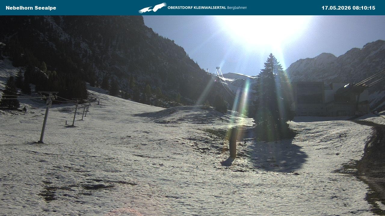 Archived image Webcam Cable car Nebelhorn station Seealpe