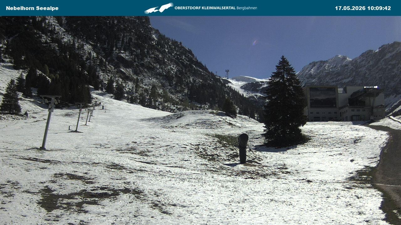 Archived image Webcam Cable car Nebelhorn station Seealpe