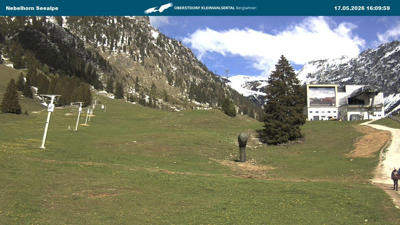 Archiv Foto Webcam Nebelhornbahn Mittelstation