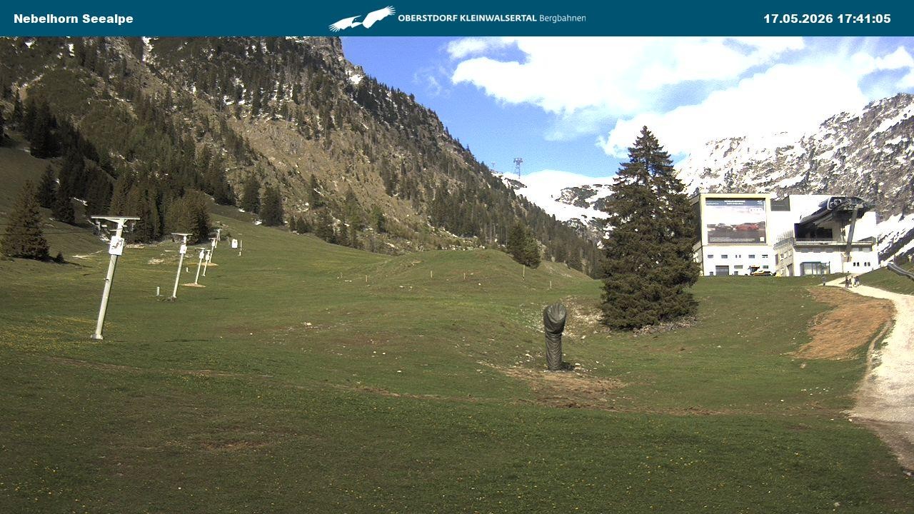 Archiv Foto Webcam Nebelhornbahn Mittelstation