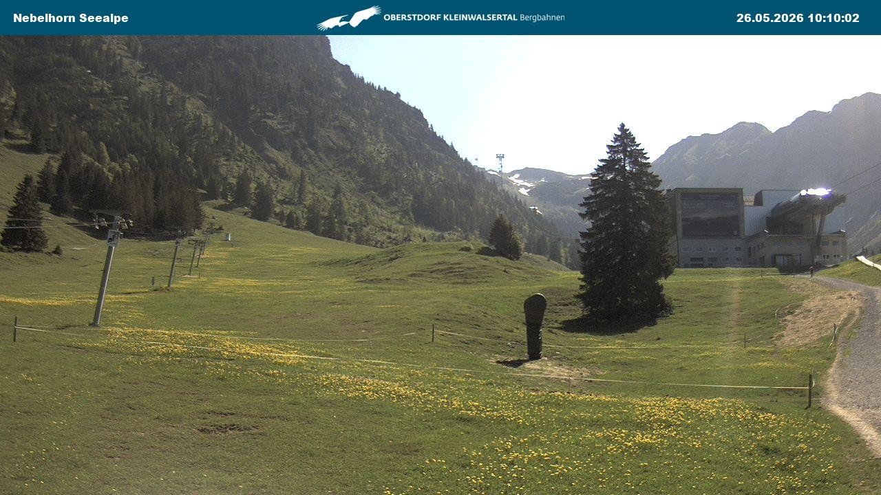 Archiv Foto Webcam Nebelhornbahn Mittelstation