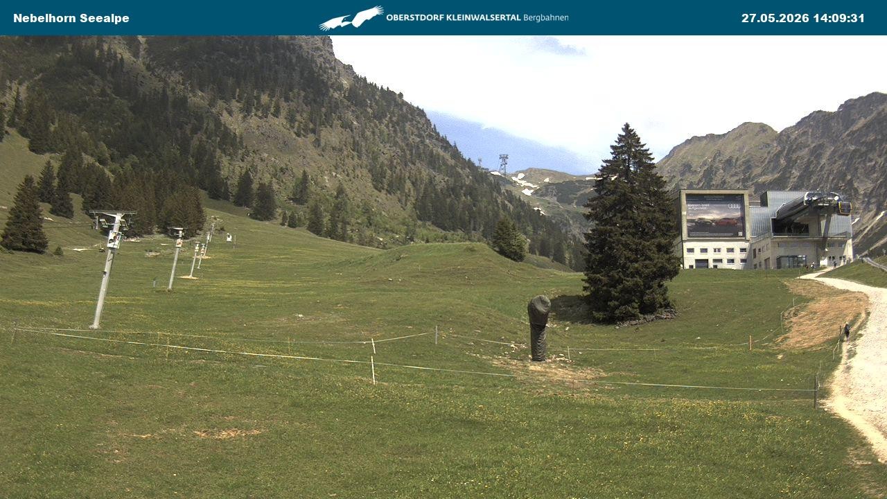 Archiv Foto Webcam Nebelhornbahn Mittelstation